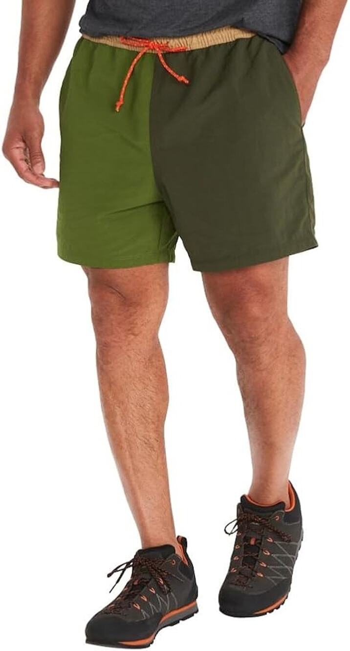 Marmot Shorts Men's XXL Green Colorblock Juniper Springs UPF 50 Quick-Dry 5"